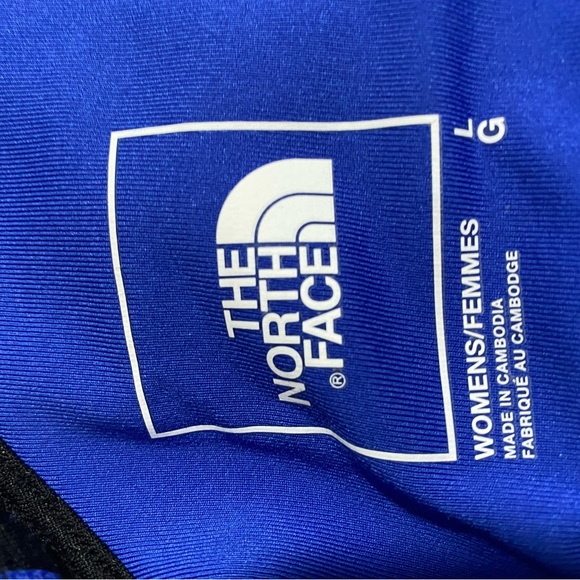 THE NORTH FACE Women’s Flash Dry Royal Blue Fitted Lightly Lined Sport Bra Sz L - Picture 5 of 11